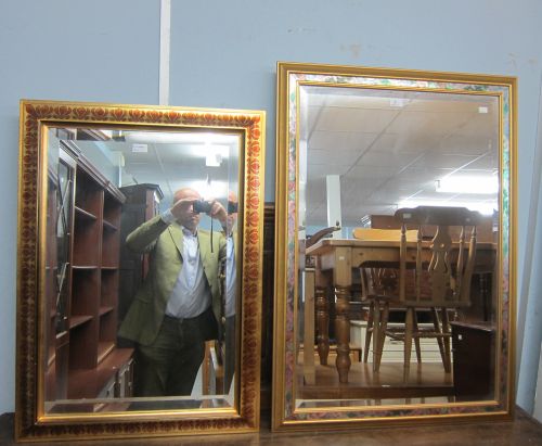 Two gilt framed mirrors