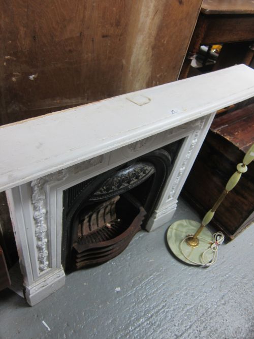 Victorian cast Iron painted fire surround