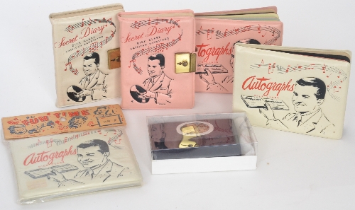 Dick Clark/American Bandstand - Two secret diaries, three autograph books, a folding purse with