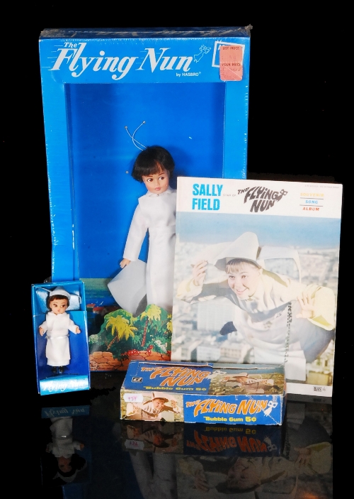 The Flying Nun (Sally Field) - A boxed Hasbro doll, oil painting by numbers, colouring set, sheet