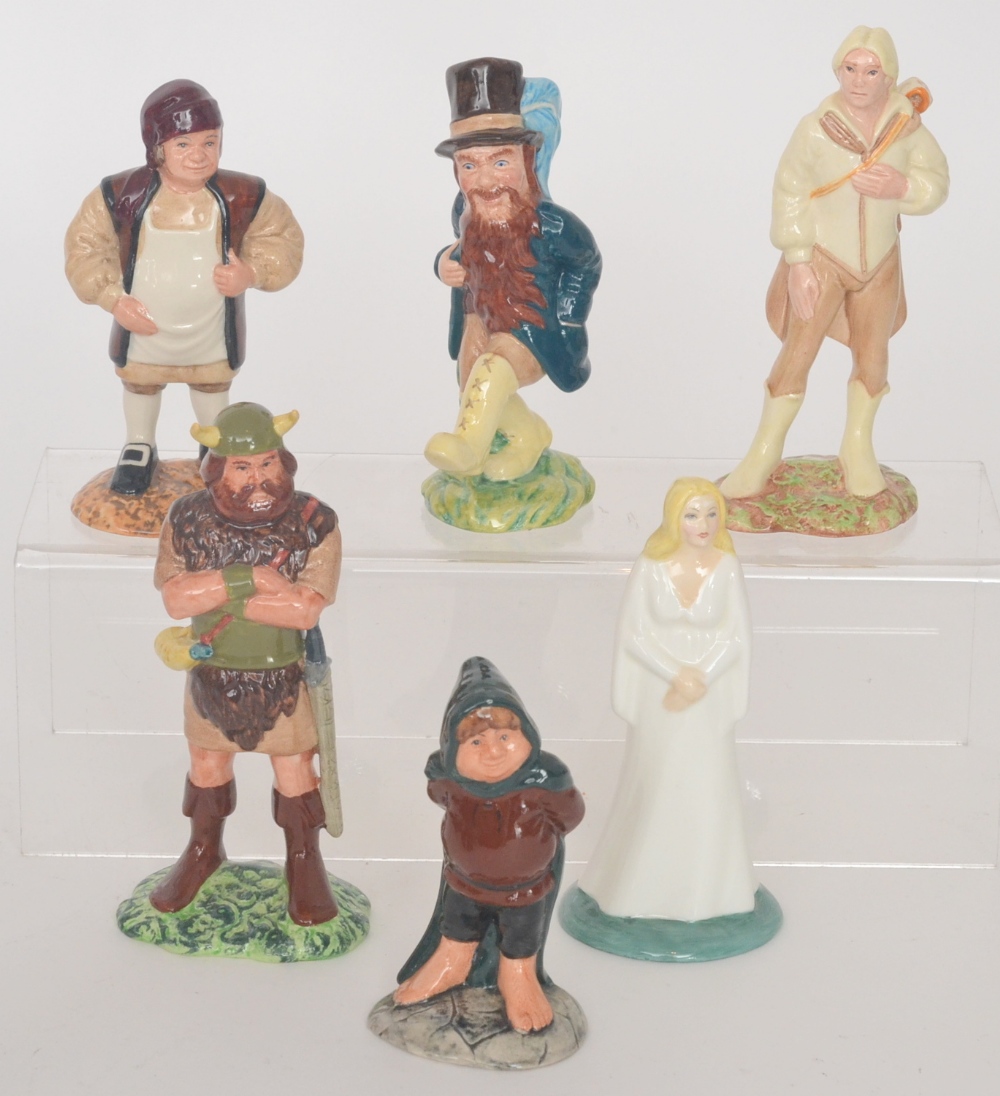 Six Royal Doulton Lord of the Ring figurines comprising Barliman Butterbur HN2923, Tom Bombadi