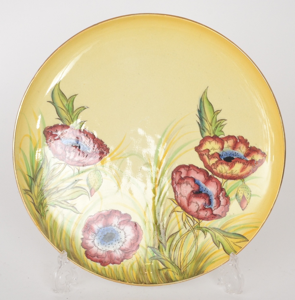 A 1930`s Carlton Ware charger decorated in the Icelandic Poppy pattern with four large flower