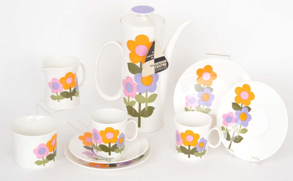 A 1960`s Hostess Tableware Dolly Days pattern coffee service designed by John Russell comprising