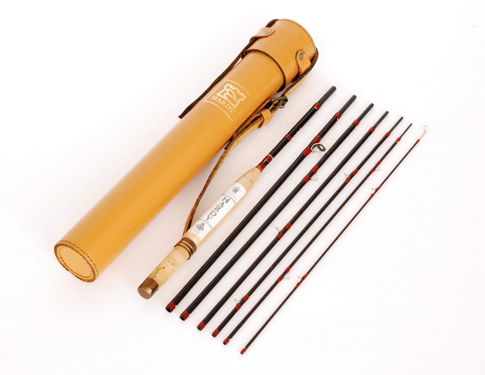 A House of Hardy `Graphite Smuggler De-Luxe` #6 seven-piece trout fly rod, 250cm or 8ft 2in,