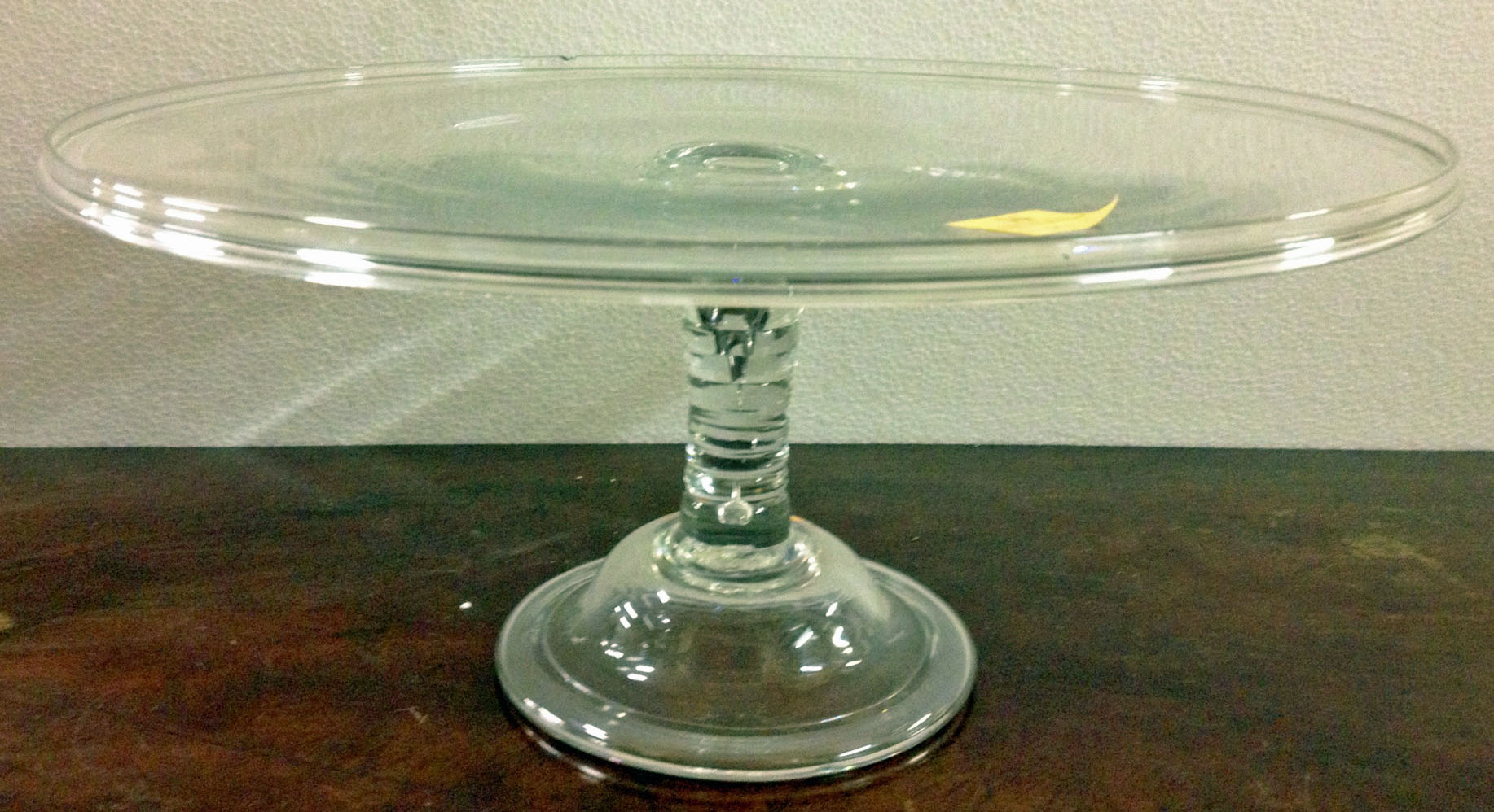 A fine large antique glass Tazza, 36cms (14") diameter; 15cms (6") high. (1)