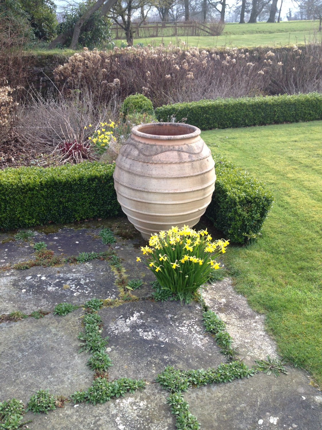 A similar barrel shaped pair of Garden Planters. (2)