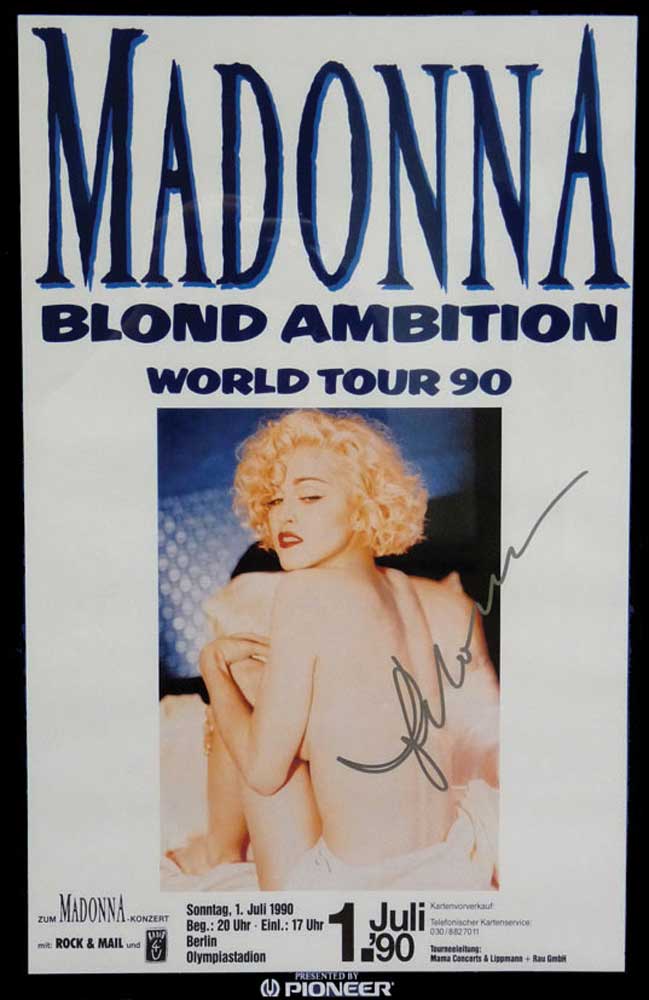 MADONNA Poster Signed - (PSS) An 11x17" (approx.) colour reproduction artwork poster for the "