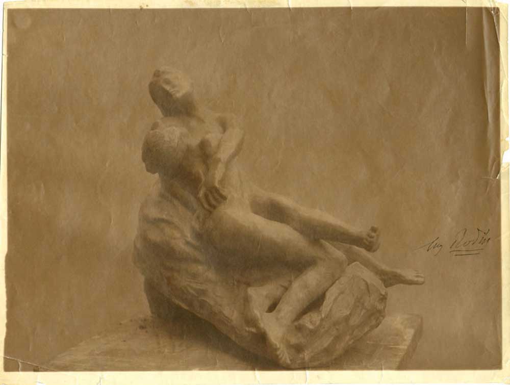 RODIN, AUGUSTE Photograph Signed - (SP) A sepia tone Jacques Ernest Bulloz photograph of Auguste