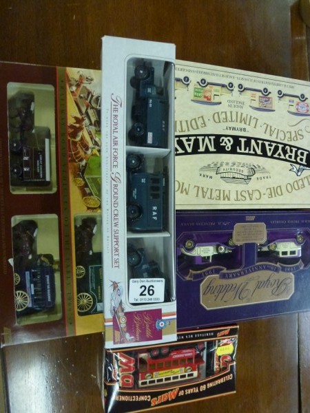 Five Boxed Lledo Sets Including: Mars, Cadburys, RAF, Bryant and May and Great Northern Railway