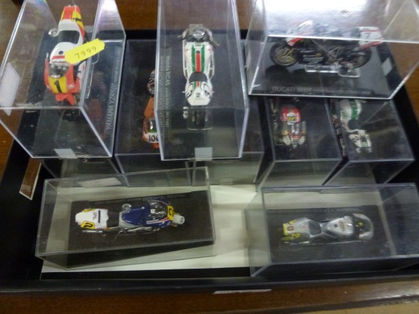 10 Cased Models of Racing Bikes