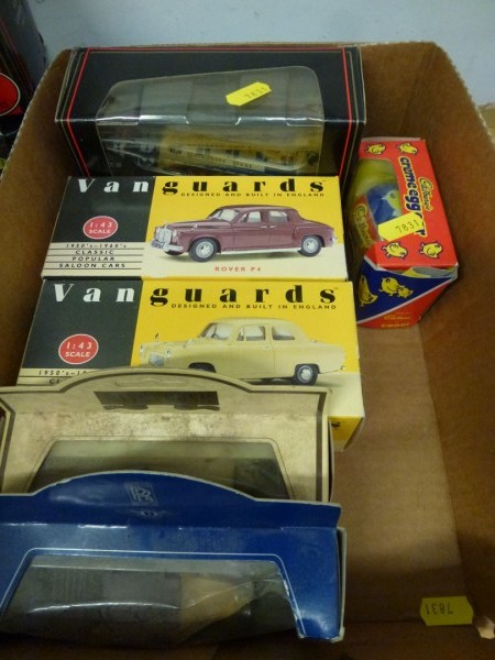 1 exclusive first editions bus, two vanguards rover p4, ford 106, 2 lledo cars and cadbury creme egg