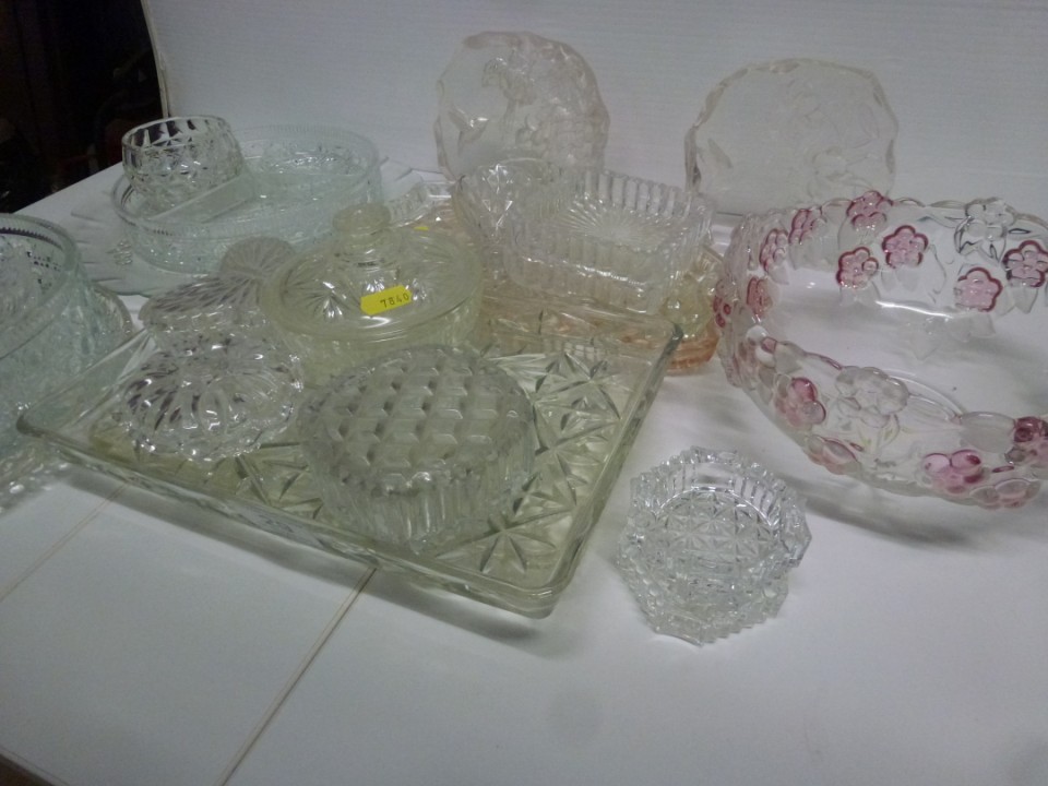 Two Glass Trinket Sets, Two Glass Bowls And Assorted Glass Ware