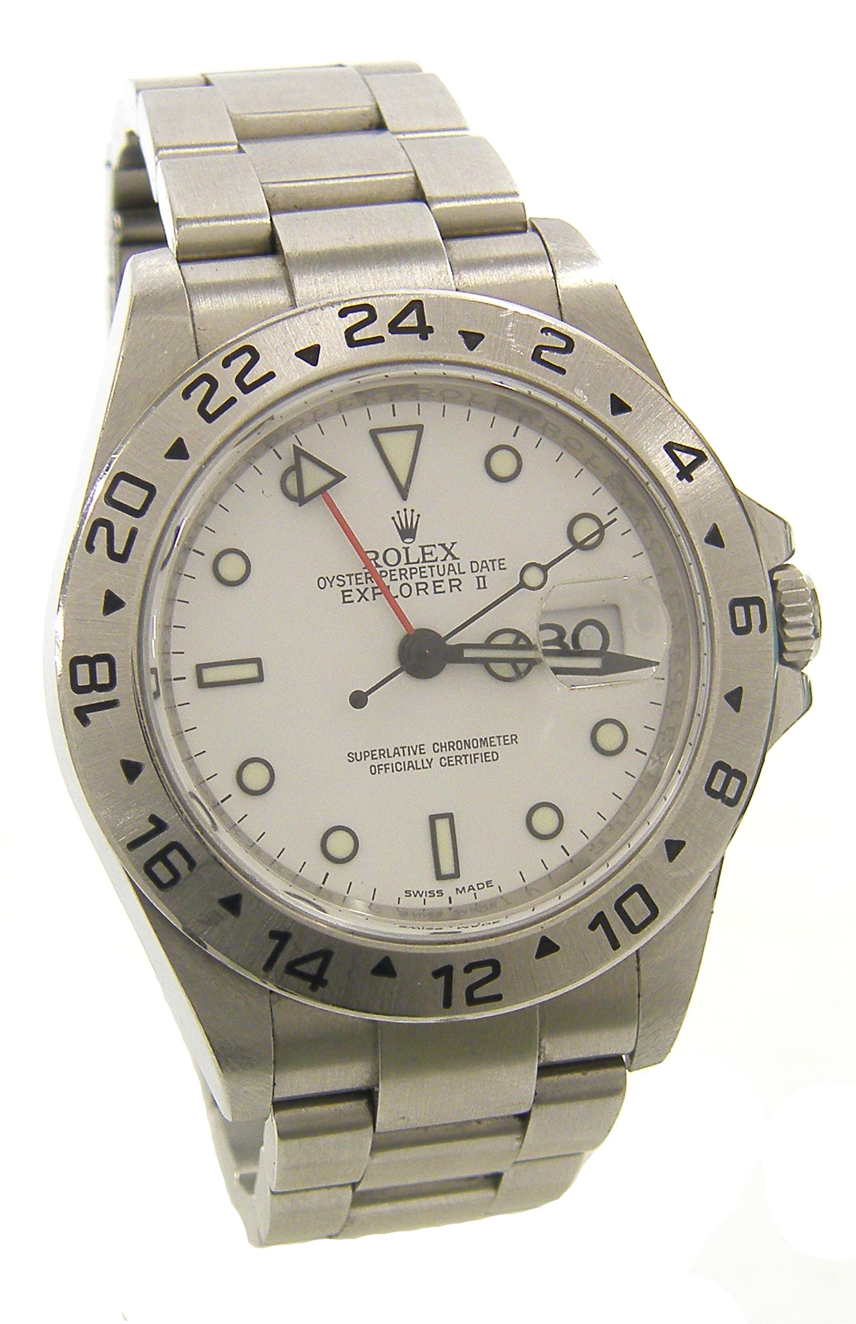 Rolex Oyster Perpetual Date Explorer II stainless steel gentleman`s bracelet watch, ref. 16570,