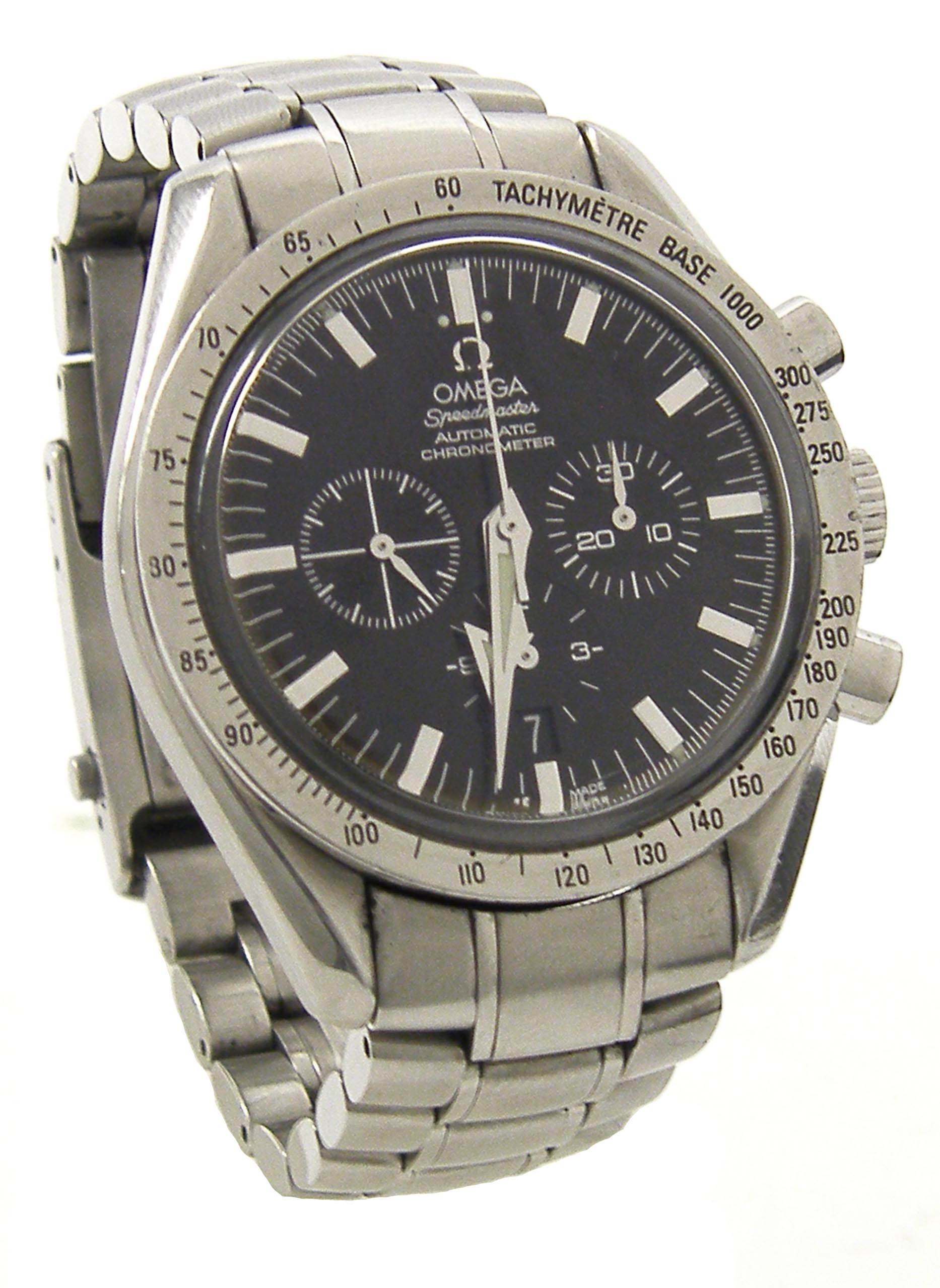 Omega Speedmaster Broad Arrow Chronometer chronograph automatic stainless steel gentleman`s bracelet