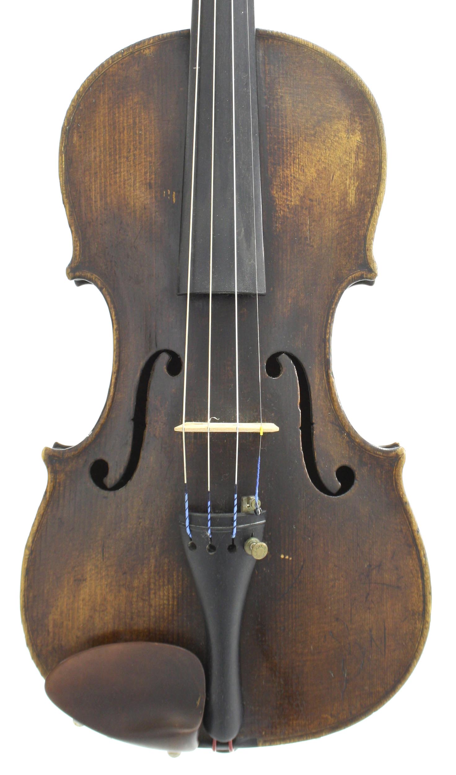 Bavarian violin circa 1890 labelled John Brown, London 1824, 14 3/16", 36cm