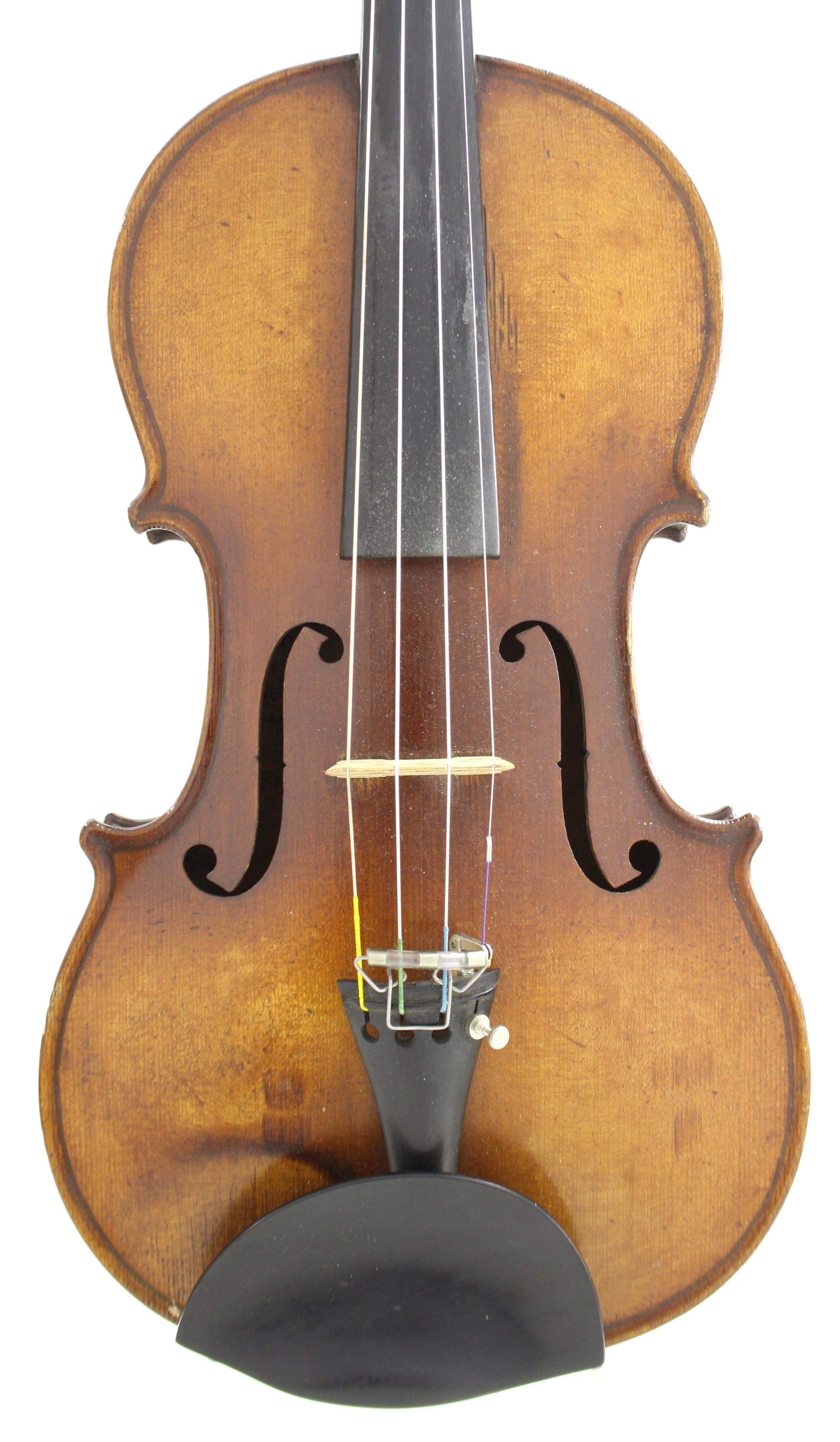 French violin branded Nicolas Bertolini to the inner back, 14 7/16", 36.70cm