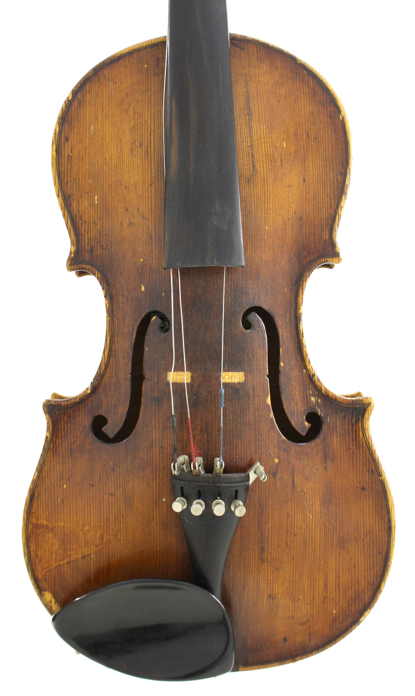 Violin after C. Testore bearing a pictorial label 19** with illegible writing, 14 3/16", 36cm