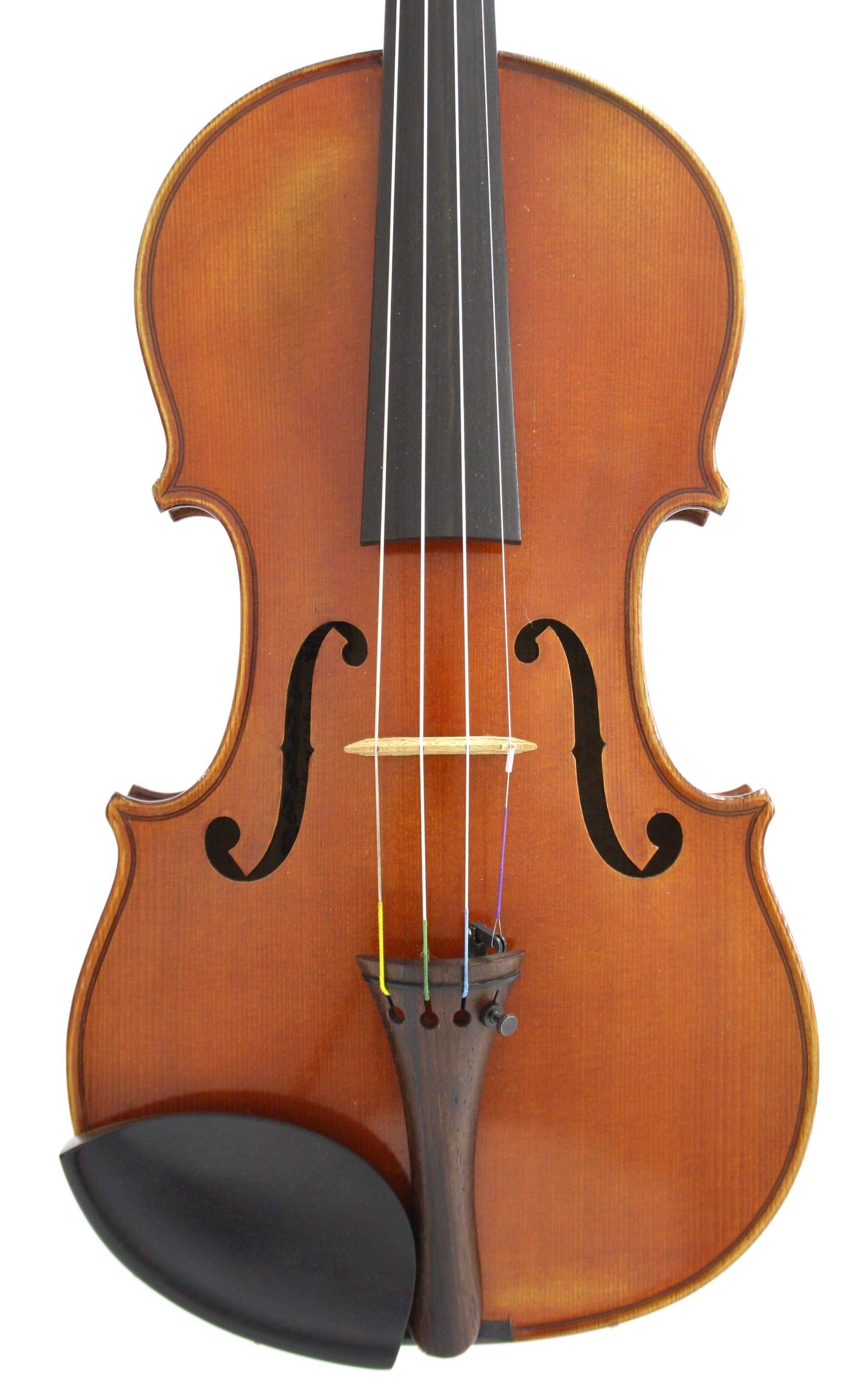 Good French violin by and labelled Fait par G. Apparut en 1945 no. 484, the two piece back of medium