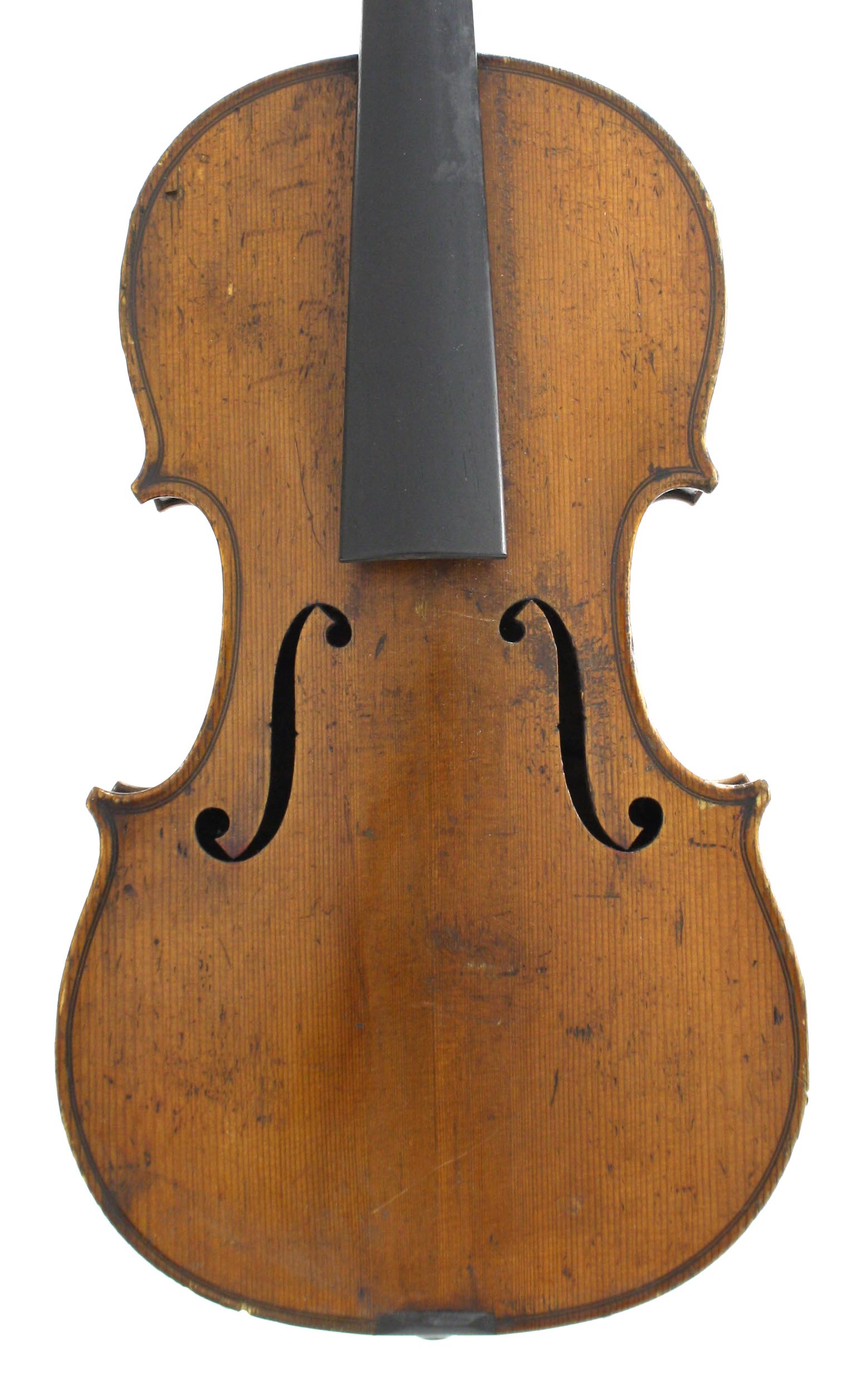 French seven-eighth size violin of the Colin School, 13 11/16", 34.80cm