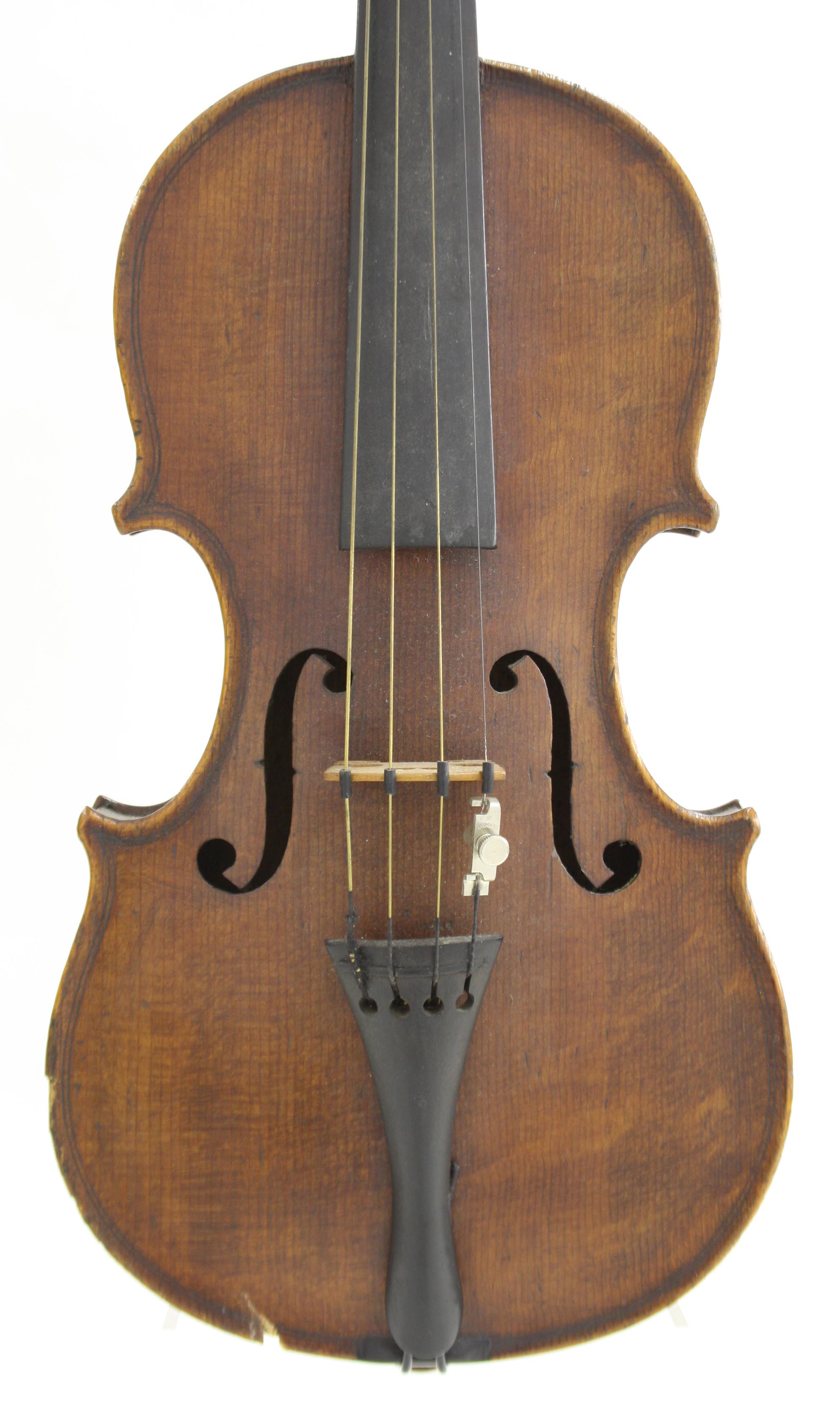 Late 19th century French child`s violin, 10 1/2", 26.70cm