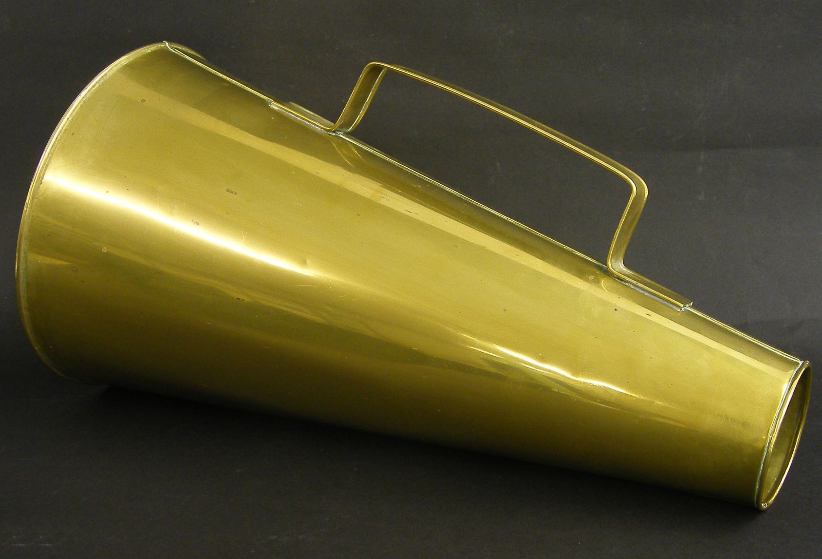 Novelty brass megaphone, 15" high