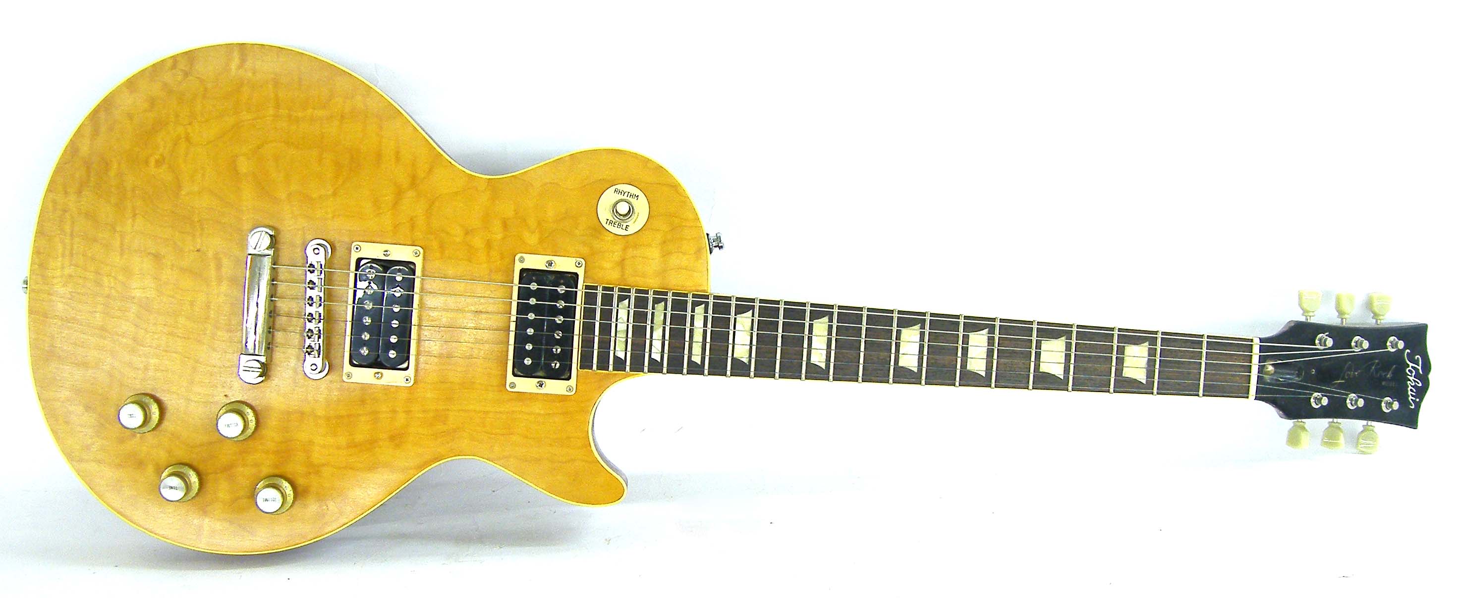 Tokai Love Rock model electric guitar, ser. no. 0509446, honey finish top, alterations to finish and