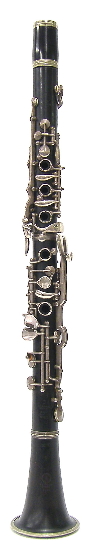 Oehler system blackwood clarinet in B= by A. E. Fischer, Bremen, circa 1840, silver plated mounts