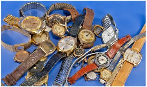 Mixed Bag Of Watches, Manual Wind, Quartz, Complete Mix To Sort, Sold AF