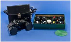 A Pair Of Greenkat Wide Angle Binoculars 80x40 157M/1000M Complete With Box Together With A Set Of