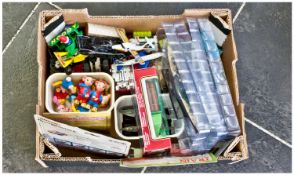 Die Cast Cars and Ships, Some Boxed and In Excellent Condition. Also, some plastic toys and