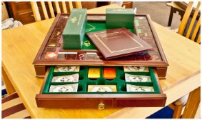 Franklin Mint Luxury Table Top Monopoly Set, 21x21``. As new with all game cards & accessories.