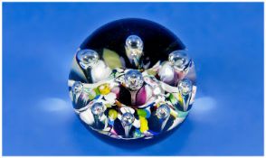 Caithness Harlequin Single Glass Paperweight. This paperweight designed by Peter Holmes is an