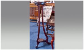 Modern Mahogany Effect Tall Plant Stand