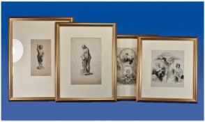 Four Gilt Framed Prints. `The Danaid` by W. Roffe, 16 inches by 22 inches. `The Princess Alice` by