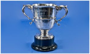 Victorian Cambrigeshire 1952 Maiden Hunt Race Two Handled Silver Trophy. Hallmark London 1900.