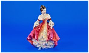 Royal Doulton Peggy Paviet Figure, Southern Belle. HN 2229. Circa 1960`s. Height 7.5 inches. Mint