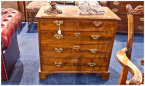 Georgian Mahogany Chest Of Drawers, Of Small Proportions, Two Short Above Three Long Graduating