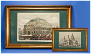 A Pair Of Hand Coloured Prints, limited edition 18/100 by S.Read. One of St.Pauls Cathedral and one