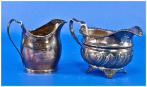 George IV Silver Gravy/Sauce Boat, Hallmarked For London g 1822, Moulded Gadrooned Edge Body Raised