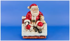 Musical Santa Figure. Melody In Motion. 12`` in height.