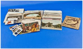 Box With An Accumulation Of Approximately 300 Old Postcards. Mainly topographical.