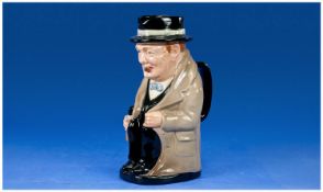Royal Doulton Winston Churchill Large Size Toby Jug. D6171. Designer Harry Fenton. Height 9 inches.