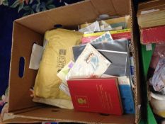 Box Of Stamps, Covers, Books, etc.