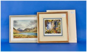 Three Limited Edition Coloured Prints, mounted & framed, 2 behind glass, 1. A Touch Of Snow,
