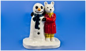 Wade Rupert And The Snowman From The Childhood Favourites Collection. Number 1112 in limited