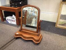 Mahogany Toilet Mirror. 23 x 18 inches.