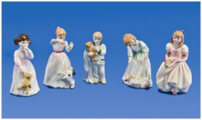 Royal Doulton Vanity Fair Collection Children Figure, 5 in total. 1, `Lets Play` HN 3397, issued