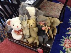 Collection Of Old Teddies And Soft Toys.