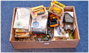Airfix And Diecast Interest Comprising 9 Boxed Airfix Military Series Soldiers To Include Afrika