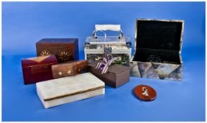 Box Of Assorted Costume Jewellery And Jewellery Boxes. Comprises an assortment of jewellery boxes
